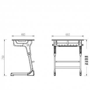 人體工學可升降課桌椅(EN-5201/EN-5631)