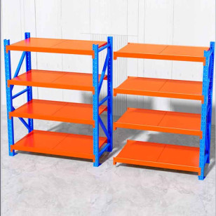200cm高加厚橘藍色中型4層倉儲貨架