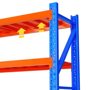 200cm高加厚橘藍色中型4層倉儲貨架
