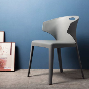 現代簡約靠背椅休閒塑料椅