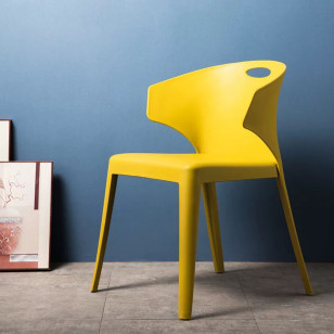 現代簡約靠背椅休閒塑料椅