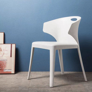 現代簡約靠背椅休閒塑料椅