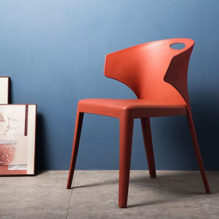 現代簡約靠背椅休閒塑料椅