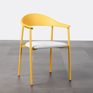 現代簡約布墊休閒椅