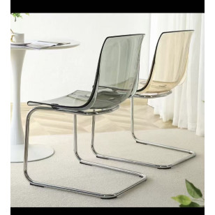 現代簡約不鏽鋼腳休閒椅