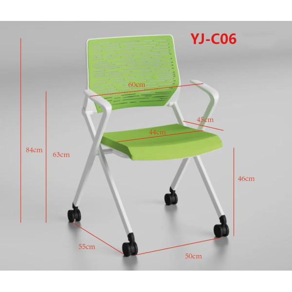 現代簡約可折疊移動培訓椅辦公椅