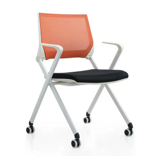現代簡約可折疊移動培訓椅辦公椅