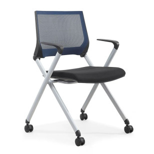 現代簡約可折疊移動培訓椅辦公椅