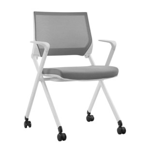 現代簡約可折疊移動培訓椅辦公椅
