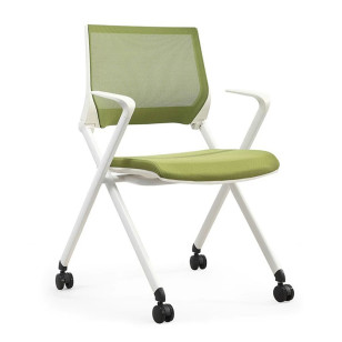 現代簡約可折疊移動培訓椅辦公椅