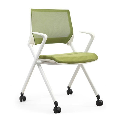現代簡約可折疊移動培訓椅辦公椅