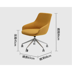 北歐風帶輪滑軟墊金屬腳休閒沙發