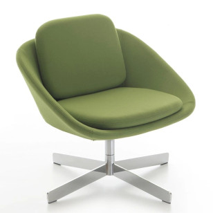 北歐風軟墊金屬四星腳休閒沙發