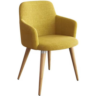 北歐風軟墊木製腳休閒椅