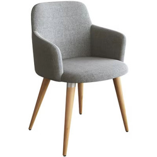 北歐風軟墊木製腳休閒椅