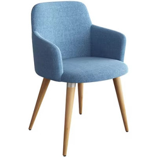 北歐風軟墊木製腳休閒椅