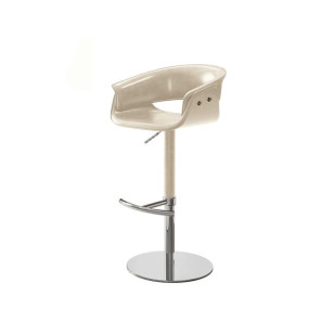 北歐風帶腳踏皮藝軟墊靠背鏤空高腳凳