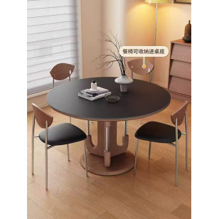 北歐風簡約木質圓桌