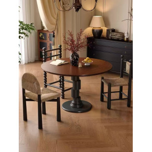 北歐風簡約木質圓桌