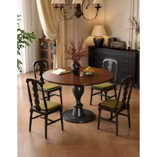 北歐風簡約木質圓桌