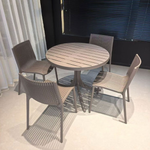 簡約北歐風條紋休閒椅