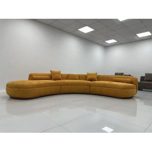 北歐風簡約多人毛絨沙發