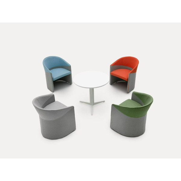 北歐風簡約布藝單人休閒沙發