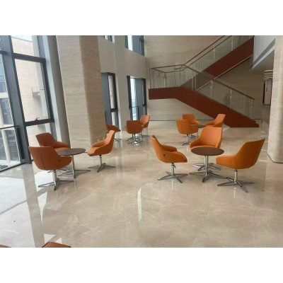 北歐風簡約不鏽鋼腳單人辦公休閒沙發