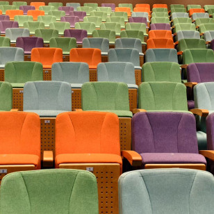 高級帶手寫板禮堂椅會議椅