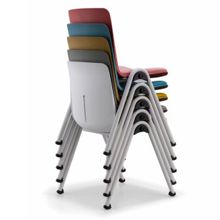 簡約斜腳布藝軟墊休閒椅