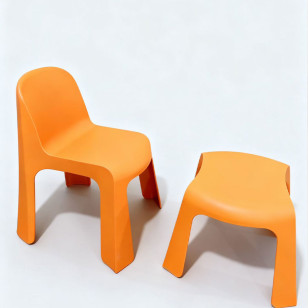 簡約一體注塑成型兒童椅休閒椅
