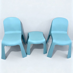 簡約一體注塑成型兒童椅休閒椅