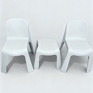 簡約一體注塑成型兒童椅休閒椅