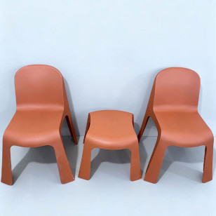 簡約一體注塑成型兒童椅休閒椅