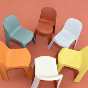 簡約一體注塑成型兒童椅休閒椅