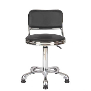 簡約可升降不鏽鋼靠背休閒圓椅