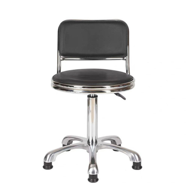 簡約可升降不鏽鋼靠背休閒圓椅