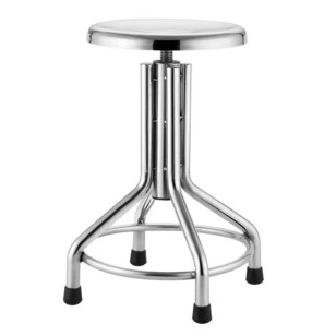 簡約可升降皮藝不鏽鋼圓凳
