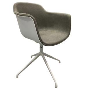 簡約不鏽鋼布藝休閒辦公椅