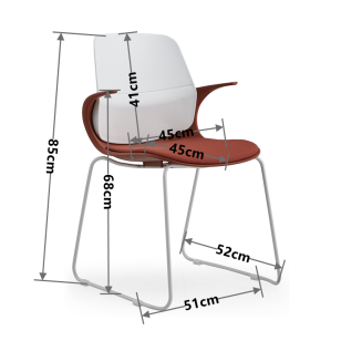 簡約帶把手布藝軟墊休閒椅