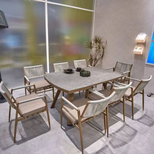 簡約木質可旋轉餐桌茶几