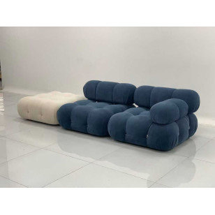 歐美風簡約布藝毛絨梳化