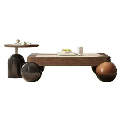 創意木製高矮茶几組合