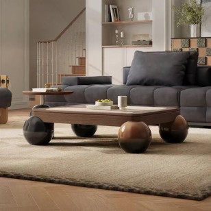 創意木製高矮茶几組合