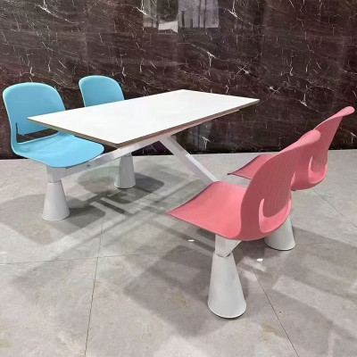 簡約連體餐桌椅