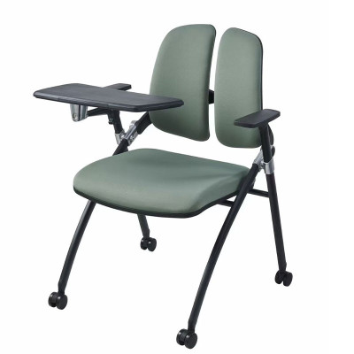 帶寫字板滑輪可折疊培訓椅