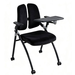 帶寫字板滑輪可折疊培訓椅