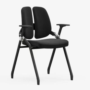 帶寫字板滑輪可折疊培訓椅