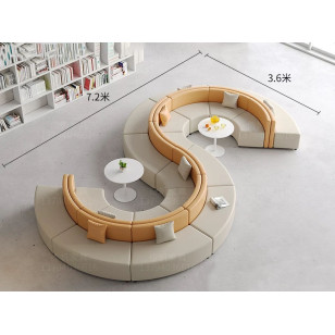 創意扇形組合式多人沙發