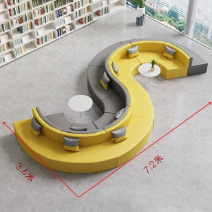 創意扇形組合式多人沙發